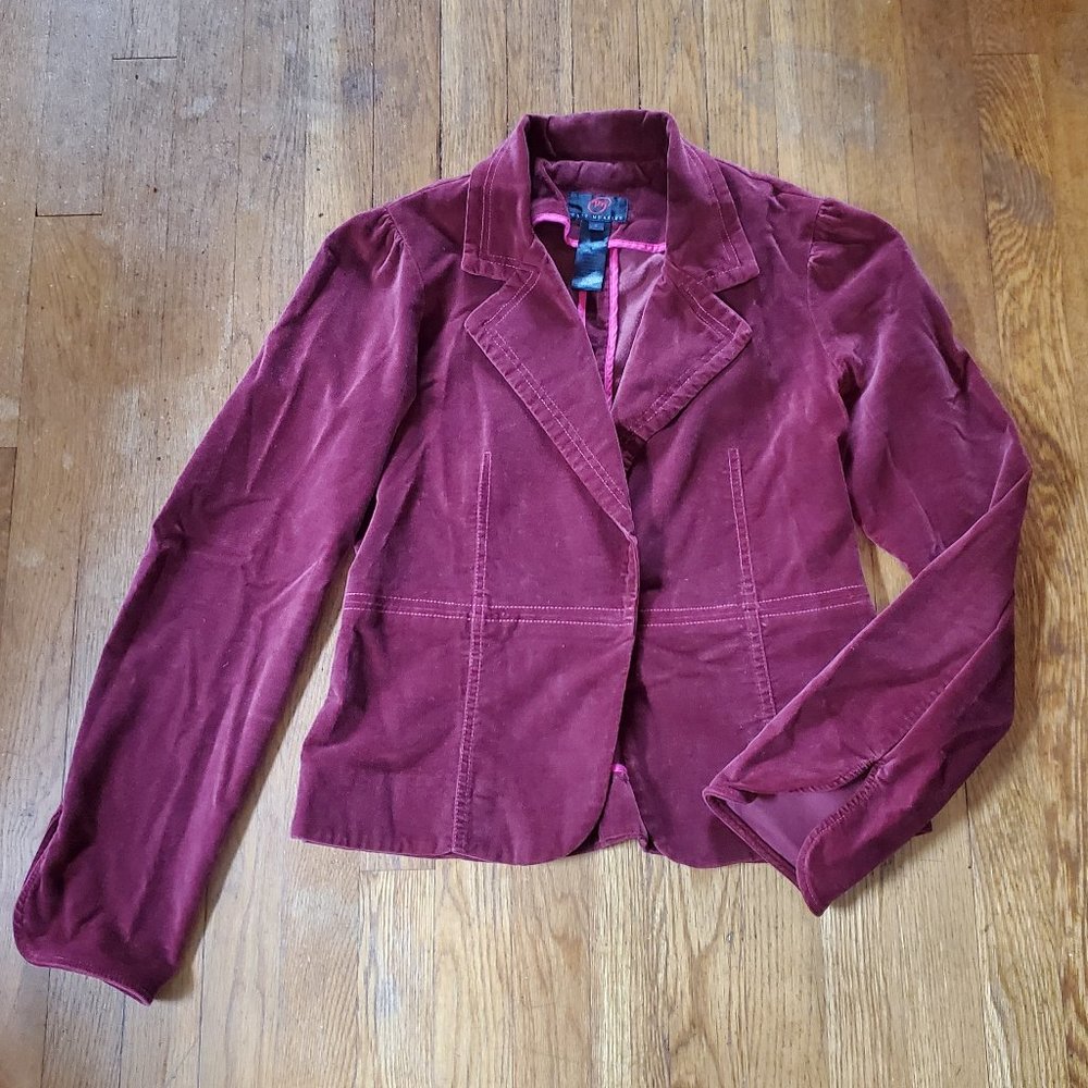 Vtg True Meaning Velveteen blazer - GUC